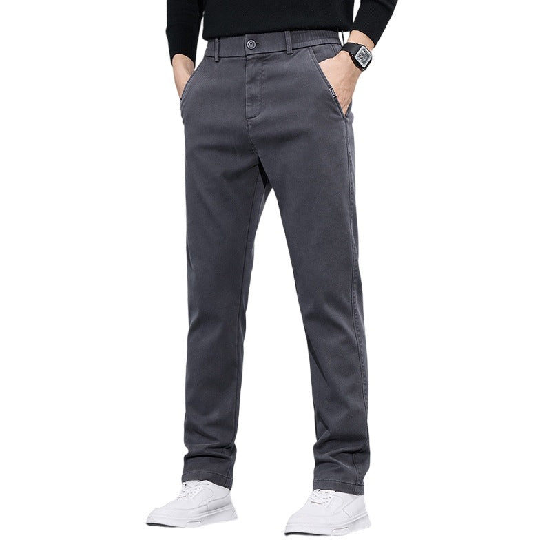Elegant chino pants for men with slim-fit cut and versatile pockets Chic and Style