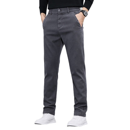Elegant chino pants for men with slim-fit cut and versatile pockets Chic and Style