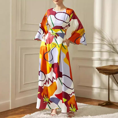 Dames magnifique robe maxi avec motifs abstraits modernes Chic und Stil