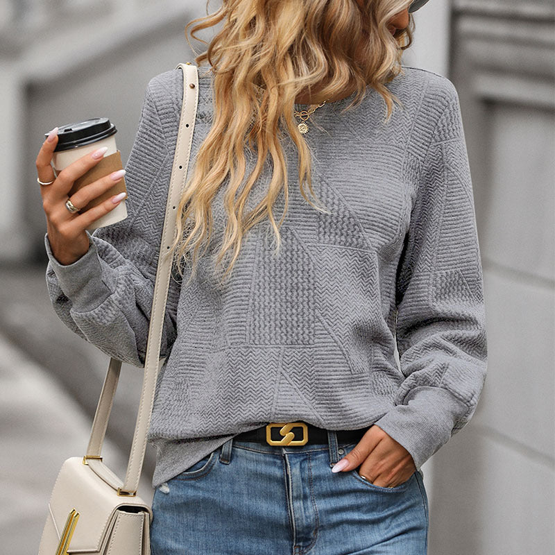 Pull-over en tricot décontracté pour femme avec motif texturé Chic und Stil