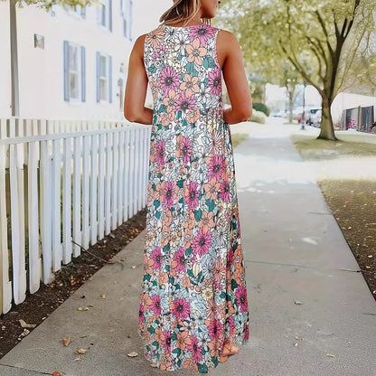 Robe maxi femme avec motif floral et poches pratiques Chic und Stil