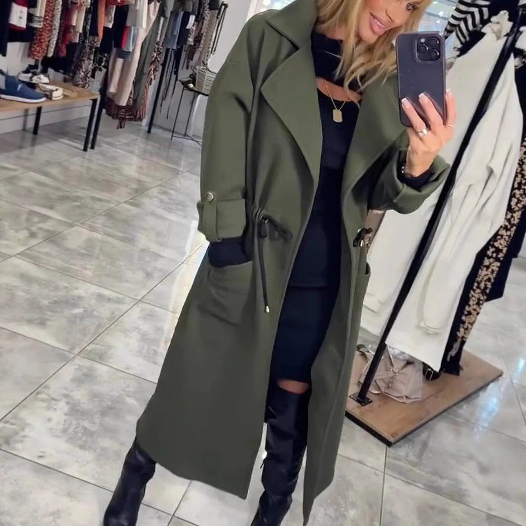 Dames Élégante et polyvalente veste à nouer à la taille Chic und Stil