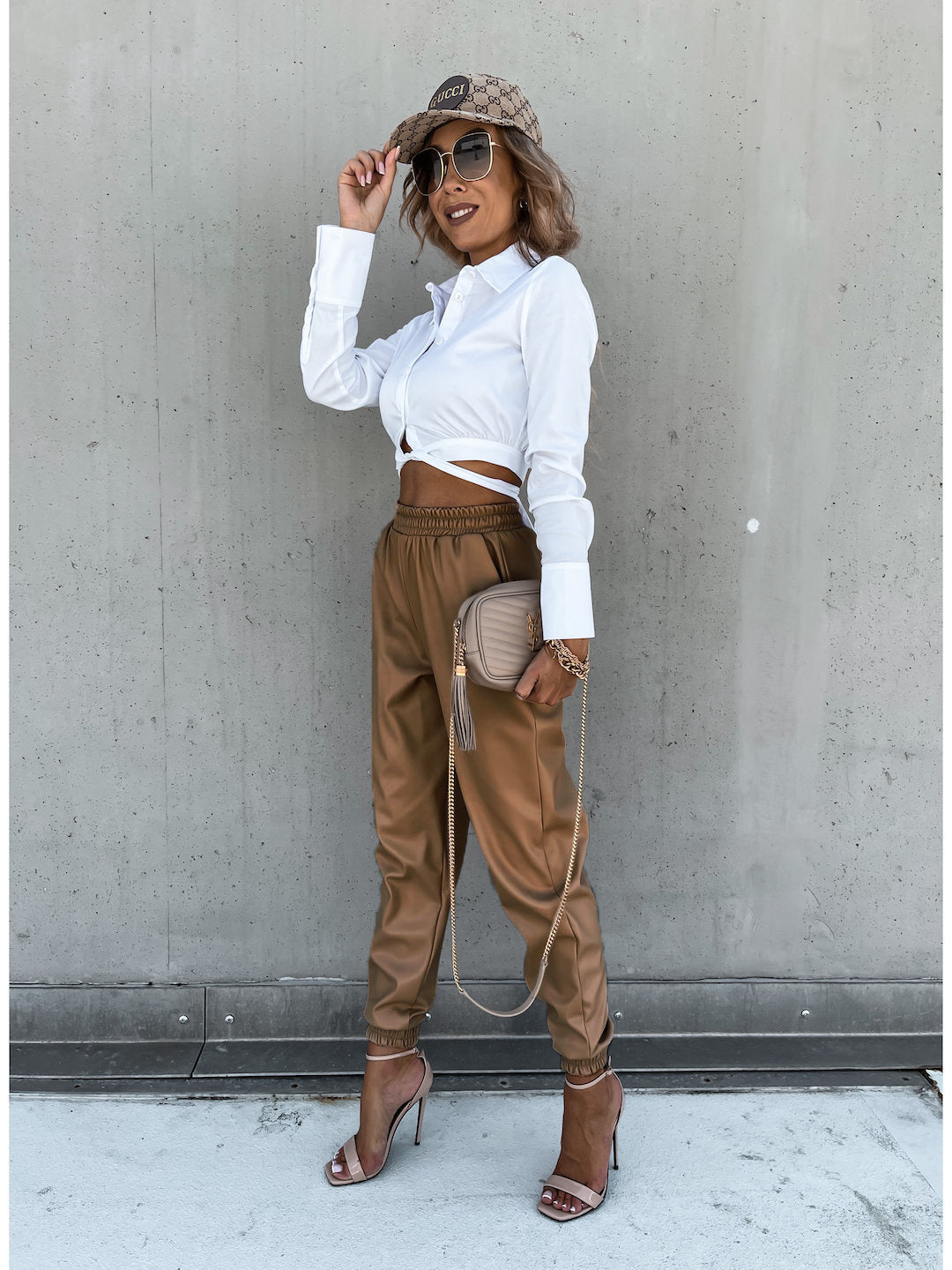 Chemisier court tendance à nœud pour femmes Chic und Stil