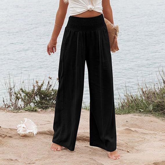 Ladies Wide Palazzo Pants Chic and Style