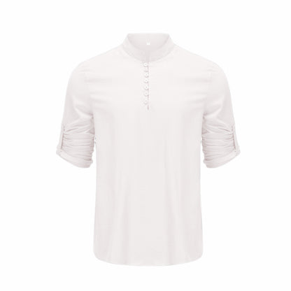 Chemise pour hommes avec des boutons modernes et des manches enroulées pratiques Chic und Stil