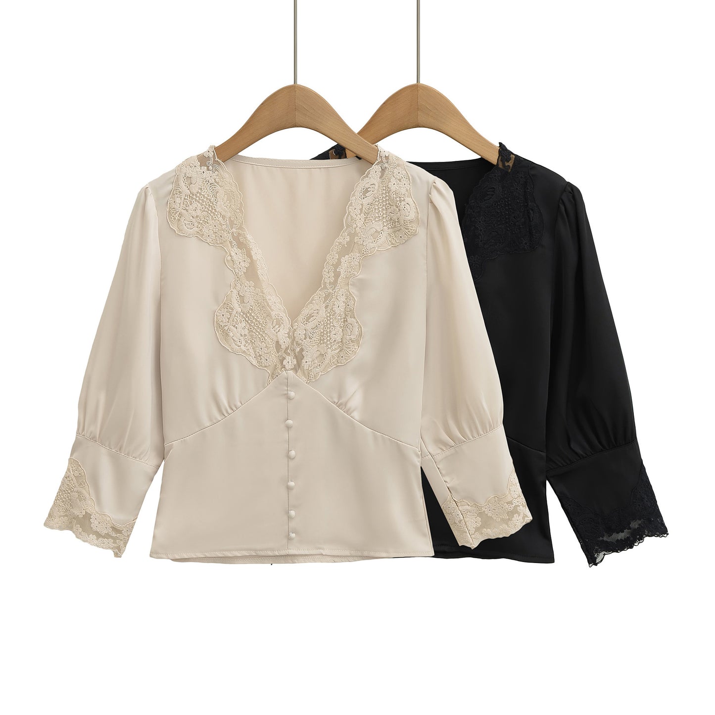 Dames élégante blouse avec accents en dentelle Chic und Stil