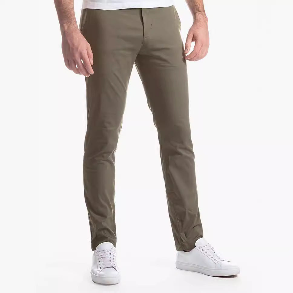 Comfortable chino pants for men with a modern cut and elastic waistband Chic and Style