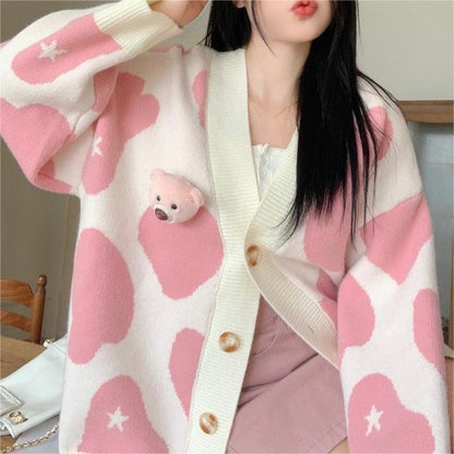 Dames gilet ludique avec application d'ours Chic und Stil