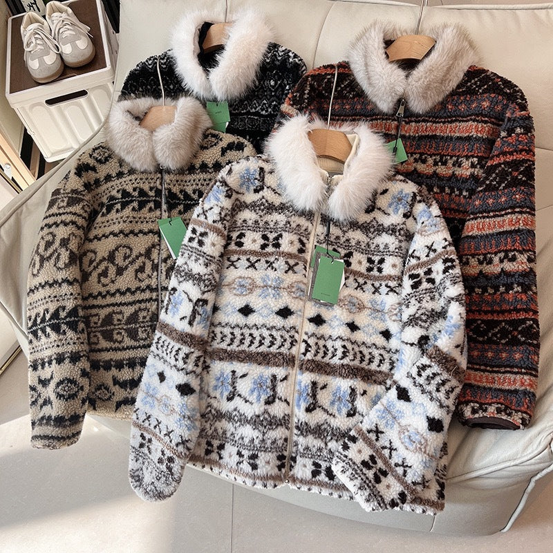 Veste teddy à la mode pour femmes avec col rembourré Chic & Stil