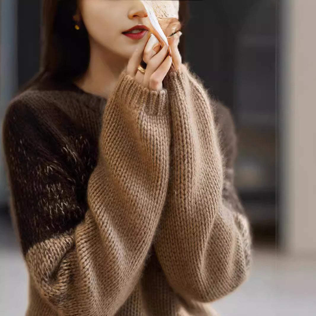 Pull en tricot pour femmes avec dégradé de couleurs doux Chic und Stil