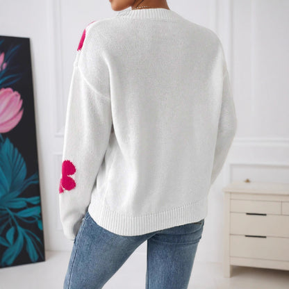 Pull femme avec design floral et encolure ronde Chic und Stil