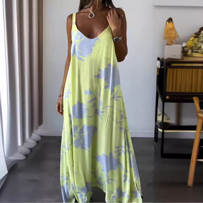 Robe maxi pour dames avec motif floral et coupe fluide Chic und Stil