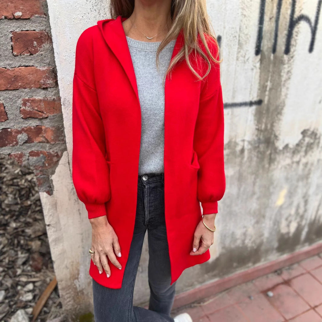 Dames Gilet à manches longues avec capuche Chic und Stil