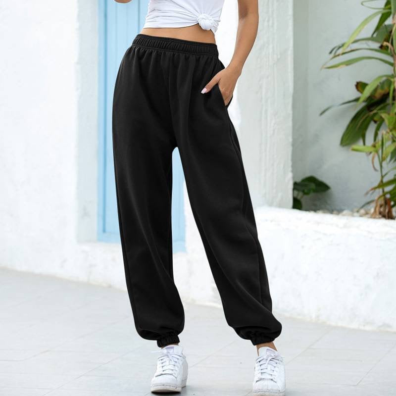 Ladies Comfortable and Casual Jogging Pants with Elastic Waist Chic and Style