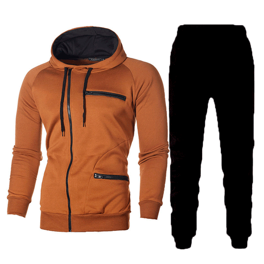 Vêtements pour hommes combinaison sportive en hoodie et pantalon de jogging avec poches zippées modernes Chic und Stil