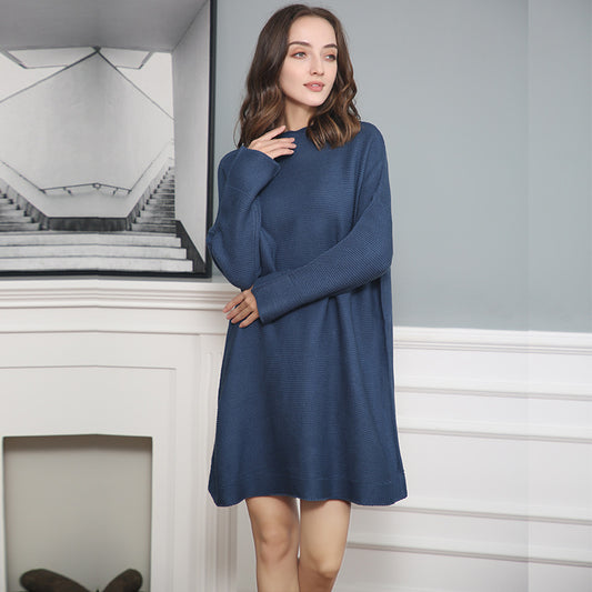 Dames Grand pull à col roulé en tricot doux Chic und Stil