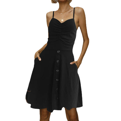 Robe d'été en A à boutons pour dames Chic und Stil