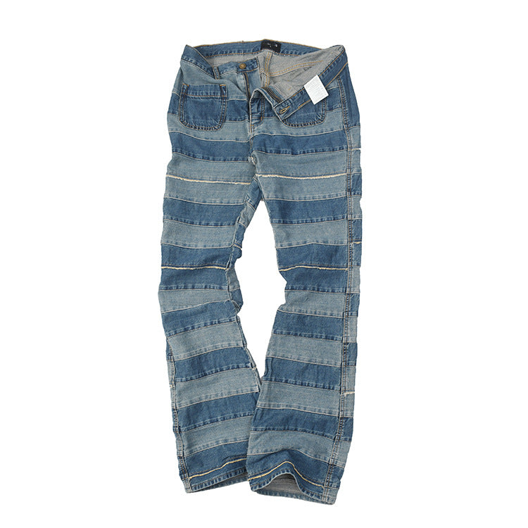 Jean woman with a modern striped pattern and a comfortable fit Chic und Stil