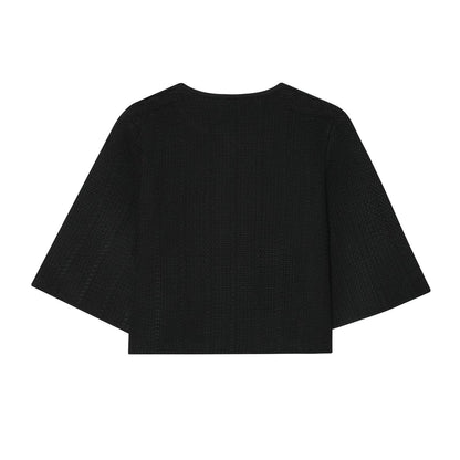 Dames Élégante Veste Cocoon avec Détail de Bouton Chic und Stil