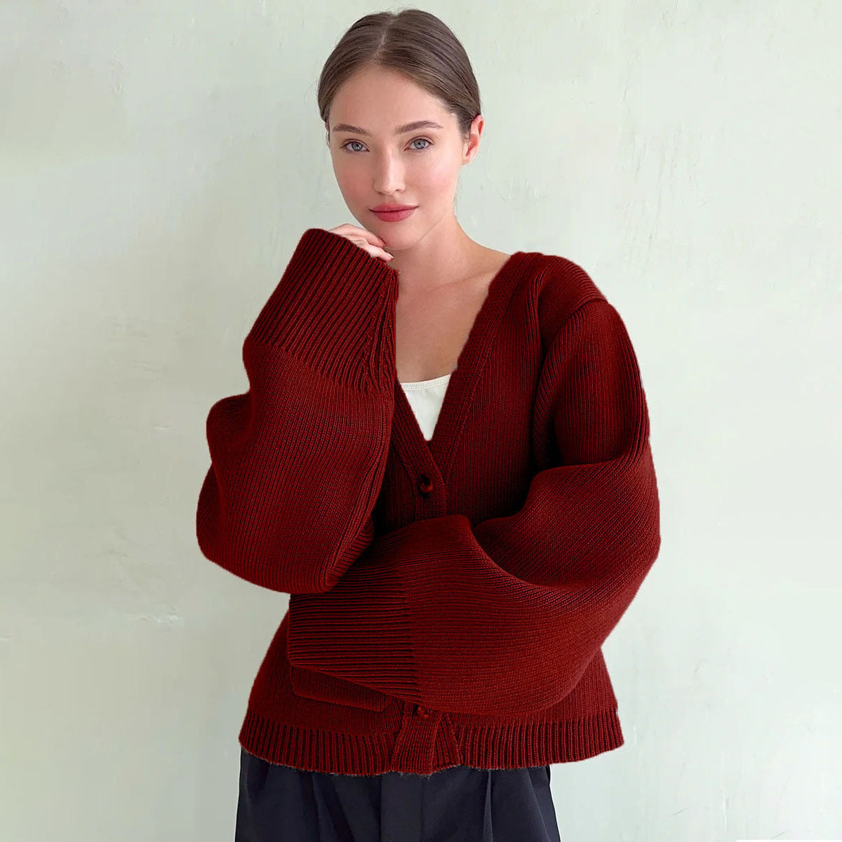 Dames cardigan avec des manches larges et des poches pratiques Chic und Stil