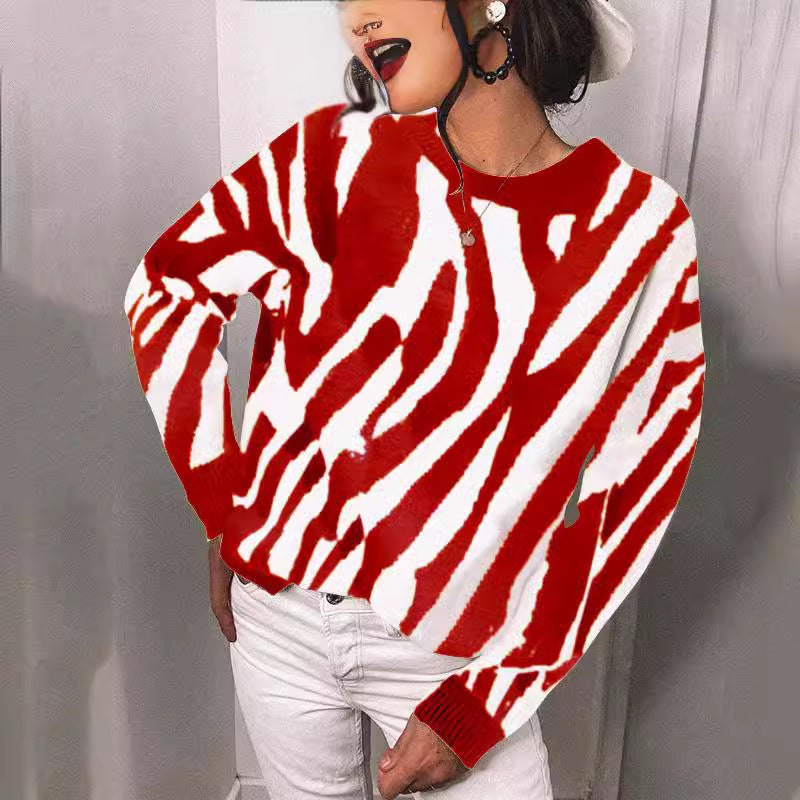Pull en tricot pour femmes avec un motif rayé moderne et une coupe décontractée Chic und Stil