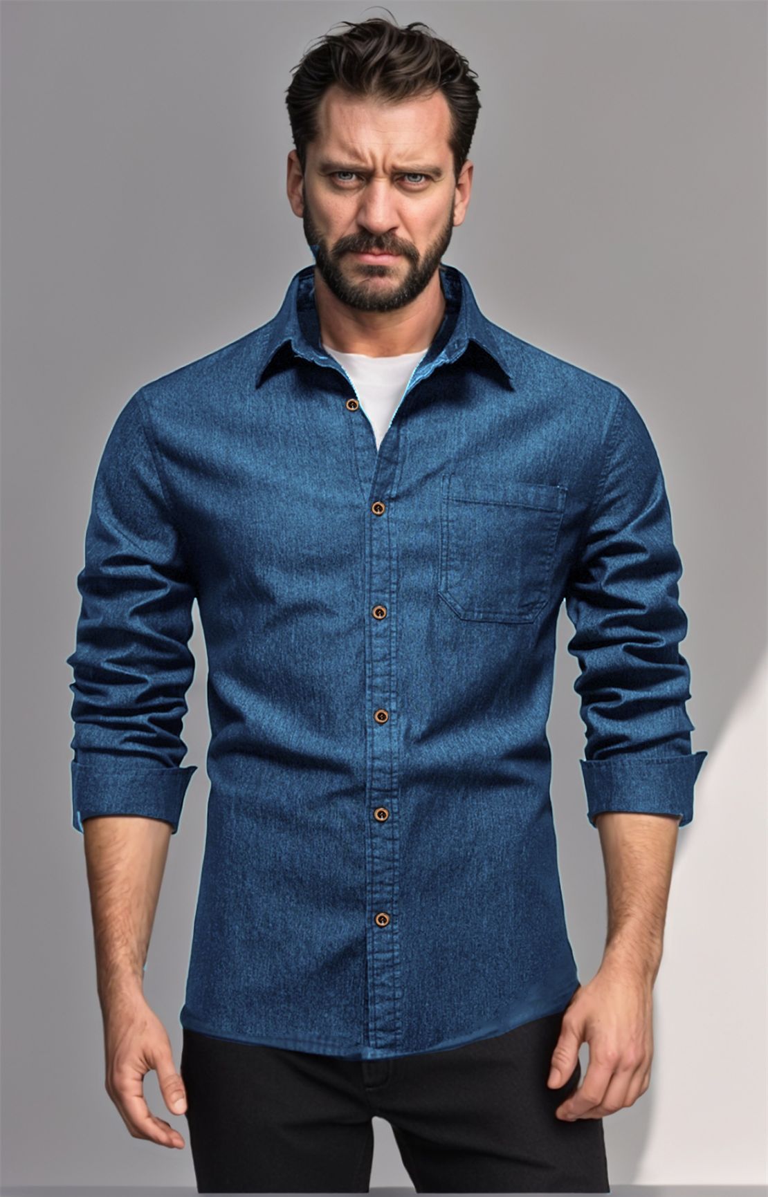 Chemise en jean pour hommes Chic und Stil