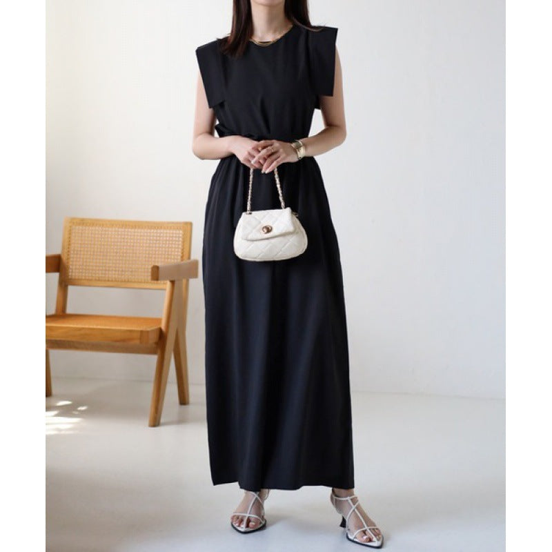 Dames Élégante Robe Maxi Sans Manches Chic und Stil