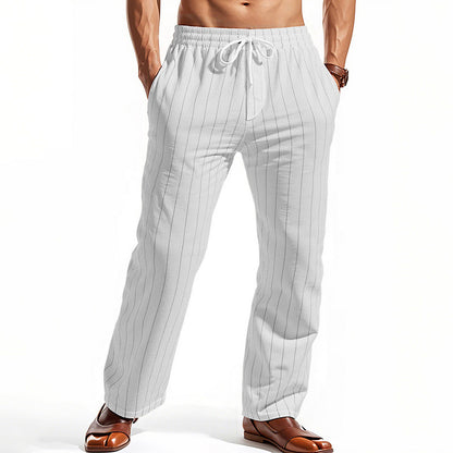 Casual striped men's pants with individual structure Chic and Style
