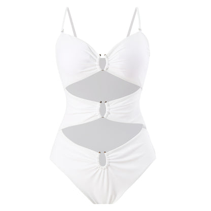 Maillot de bain pour femmes une pièce avec un design élégant à découpes et des bretelles réglables Chic und Stil
