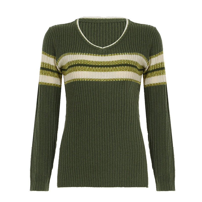 Pull-over ribbé pour femmes avec des rayures modernes Chic und Stil