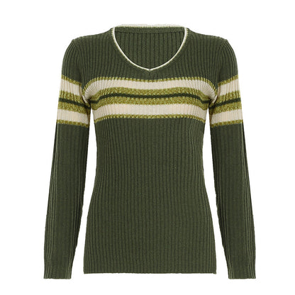 Pull-over ribbé pour femmes avec des rayures modernes Chic und Stil