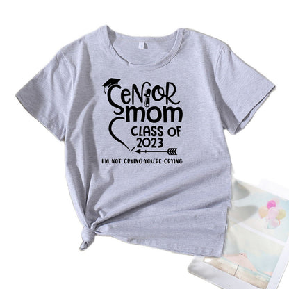 T-shirt graphique en coton pour femmes Chic und Stil