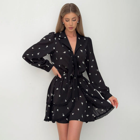 Robe blouse femme avec volants Chic und Stil