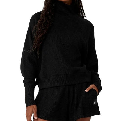 Dames Cozy Waffle Knit Sweater Set Chic und Stil