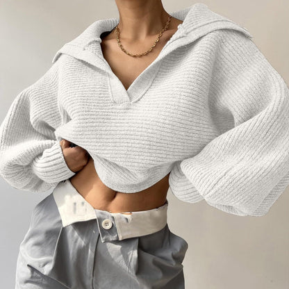Pull oversized décontracté pour femmes avec des manches structurées Chic und Stil