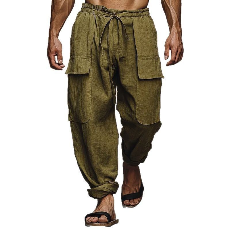 Casual linen harem pants for men Chic and Style