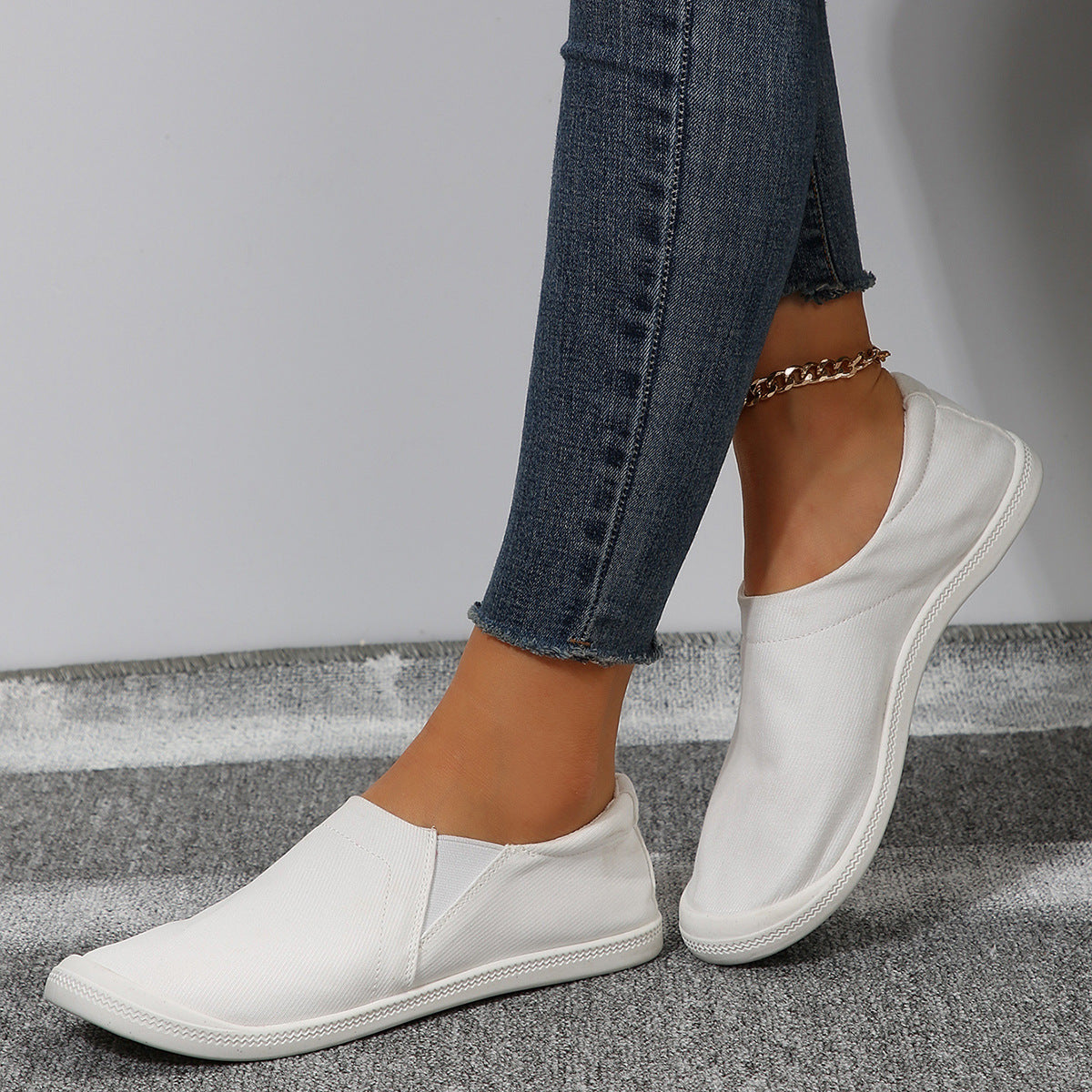 Baskets Slip-On Élastiques Chic und Stil pour Femmes