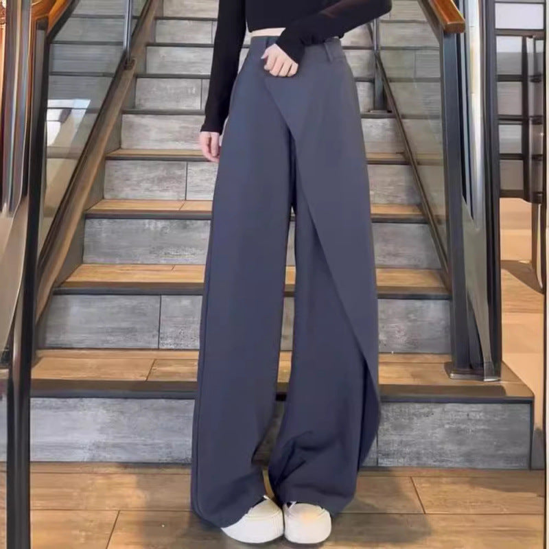 Wide Palazzo pants for women with asymmetric cut Chic and Style
