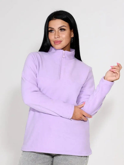 Dames pull en polaire avec col montant Chic und Stil