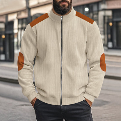 Veste de loisirs sportive pour hommes en tissu structuré avec détails contrastés Chic und Stil