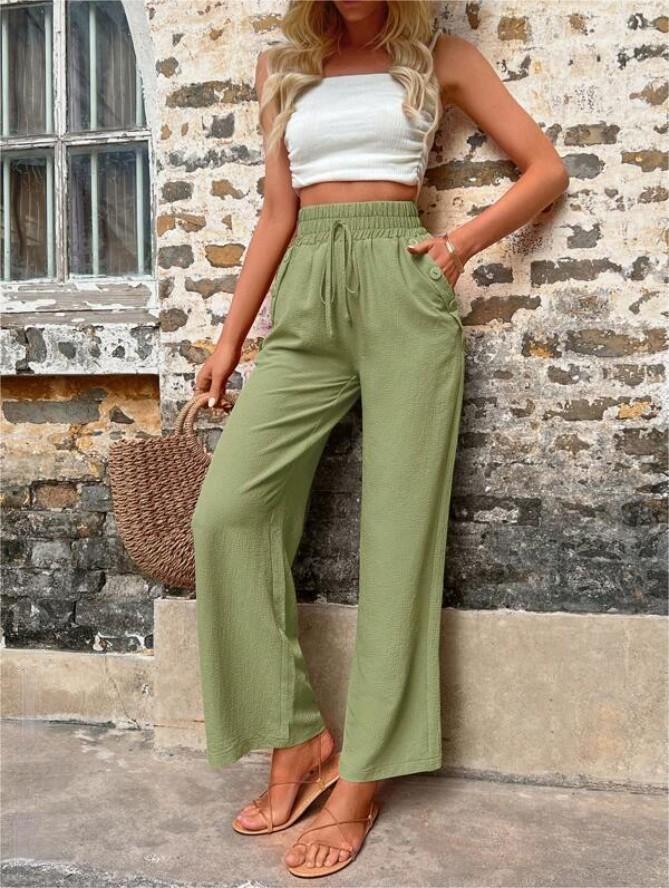 Ladies Wide Belt Light Chic Pants