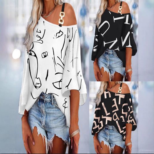 Chemisier oversize pour femmes avec un design graphique original Chic und Stil