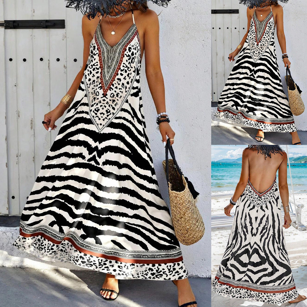 Femmes Robe Maxi Bohémienne Chic Chic und Stil