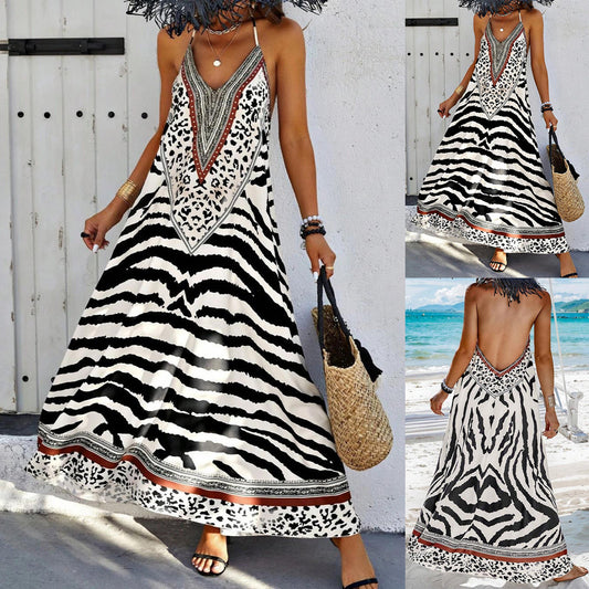 Femmes Robe Maxi Bohémienne Chic Chic und Stil