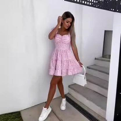 Robe à fleurs pour femmes avec bretelles réglables Chic und Stil