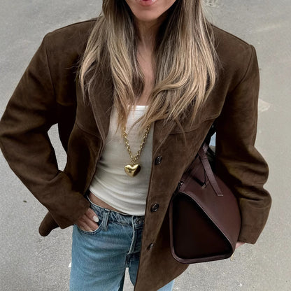 Blazer moderne pour dames en daim Chic und Stil