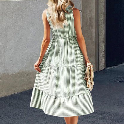 Robe-chemise femme à manches longues avec patte de boutonnage et design rayé Chic und Stil
