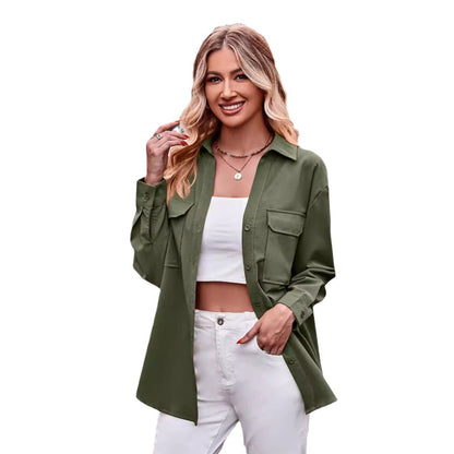 Chemise blouse décontractée pour femmes avec poches poitrine pratiques et coupe décontractée Chic und Stil