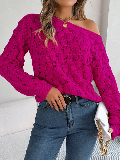 Pull en tricot surdimensionné pour femmes avec motif de nœuds Chic und Stil