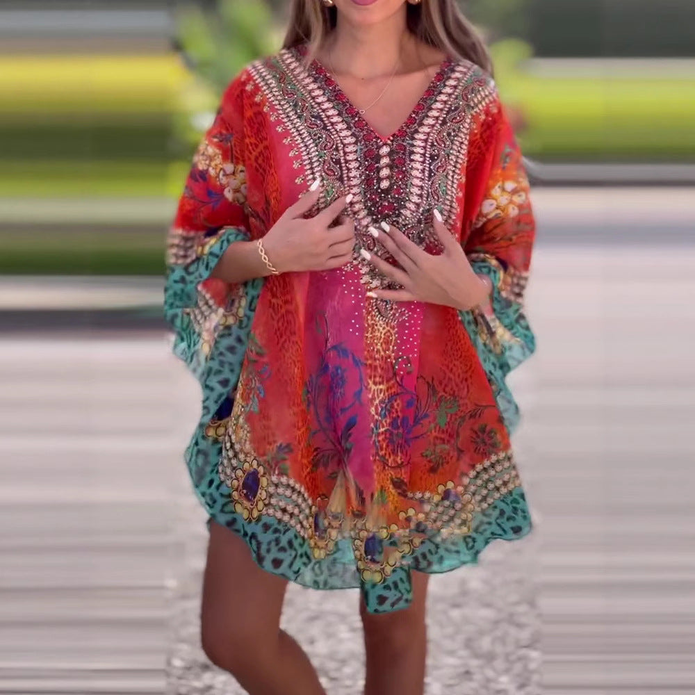 Femmes Kaftan bohémien robe Chic und Stil